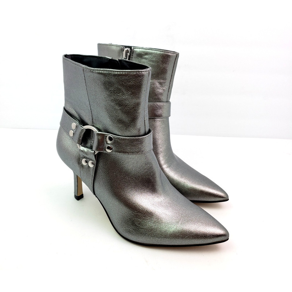Jessica Simpson Darnina Womens Size 6 Silver Fashion 3" Bootie Heels Shoes